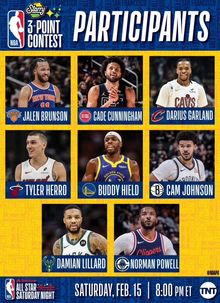  NBA全明星三分大賽名單：利拉德沖擊三連冠 希爾德、康寧漢姆在列
