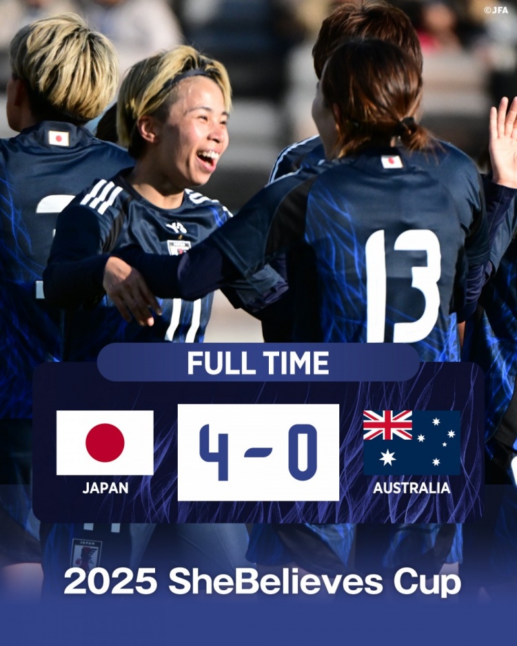  熱身賽日本女足4-0澳大利亞女足，田中美南2射1傳&長(cháng)谷川唯任隊長(cháng)
