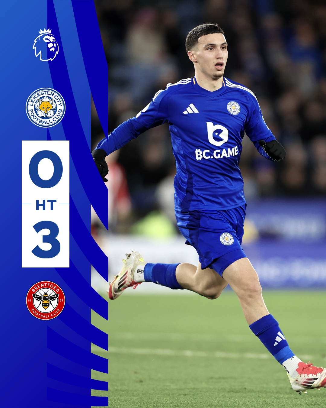  半場(chǎng)0-3！萊斯特若不進(jìn)球輸球，將主場(chǎng)6連敗0進(jìn)球創(chuàng  )歷史最糟戰績(jì)