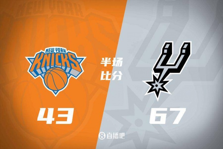  花了？馬刺半場(chǎng)4人得分上雙67-43領(lǐng)先尼克斯24分 唐斯19分